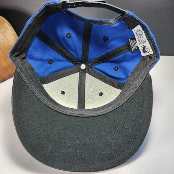 Neff Headwear Flat Bill Snapback Cap Hat Black Blue Orange Adjustable - Picture 2 of 12